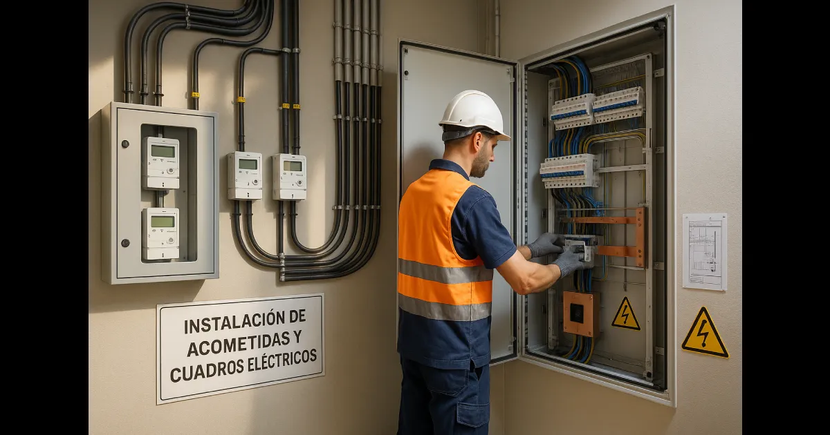 Instalación de Acometidas eléctricas e Instalación de cuadros eléctricos para particulares y comunidades en Lloret, Tossa, Blanes, Calella, Arenys, Malgrat